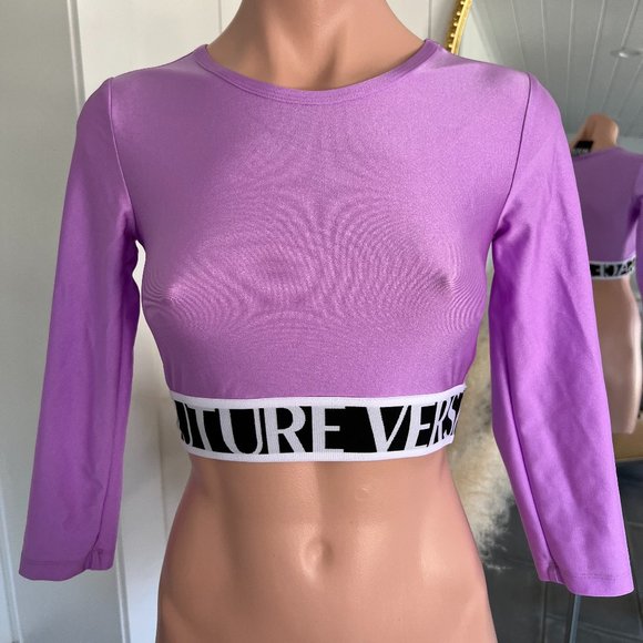 Versace Purple Crop Top - Picture 1 of 5
